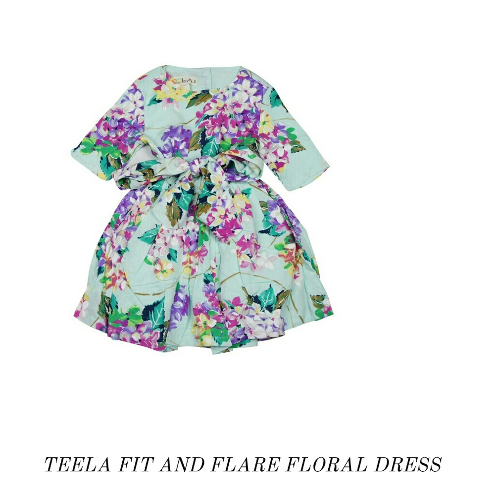 Teela fit and flare floral dress